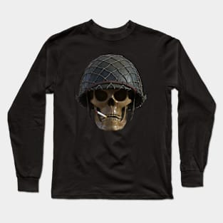 Smoking Skull Long Sleeve T-Shirt